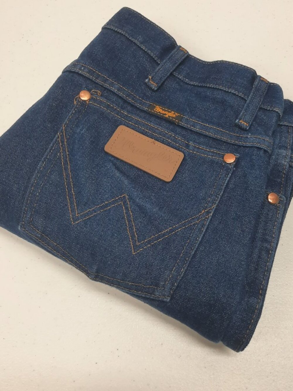 Wrangler Slim Fit Cowboy Cut Jeans 34x32 Dark Wash Denim Vintage 2007 Rodeo